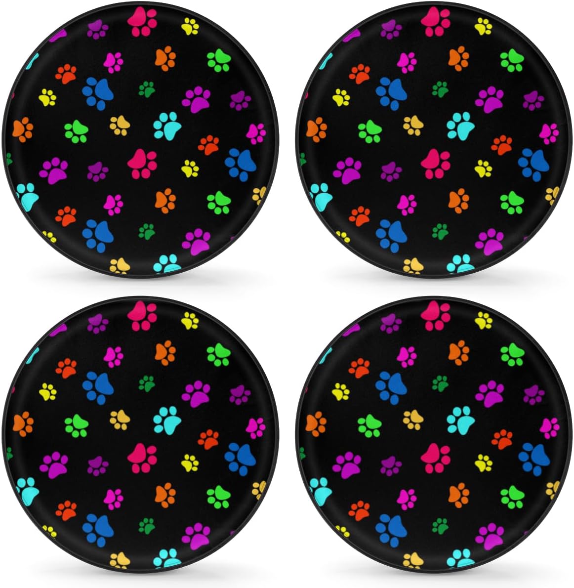 Color Printing Tire Covers Portable Spare Tire Cover Soft Durable Waterproof Dustproof Set of 4 Bags 16 Inches for Car Truck SUV Trailer Camper