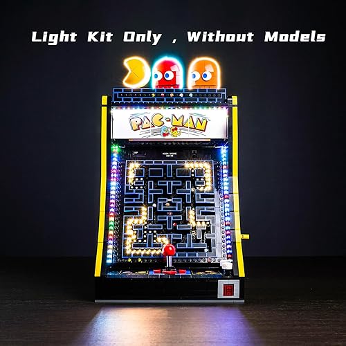 Miniatura 3 de Bourvill Kit de luces LED para Lego PAC-Man Arcade 10323, iluminación creativa compatible con Lego 10323-versión clásica (kit de luces sin modelo)