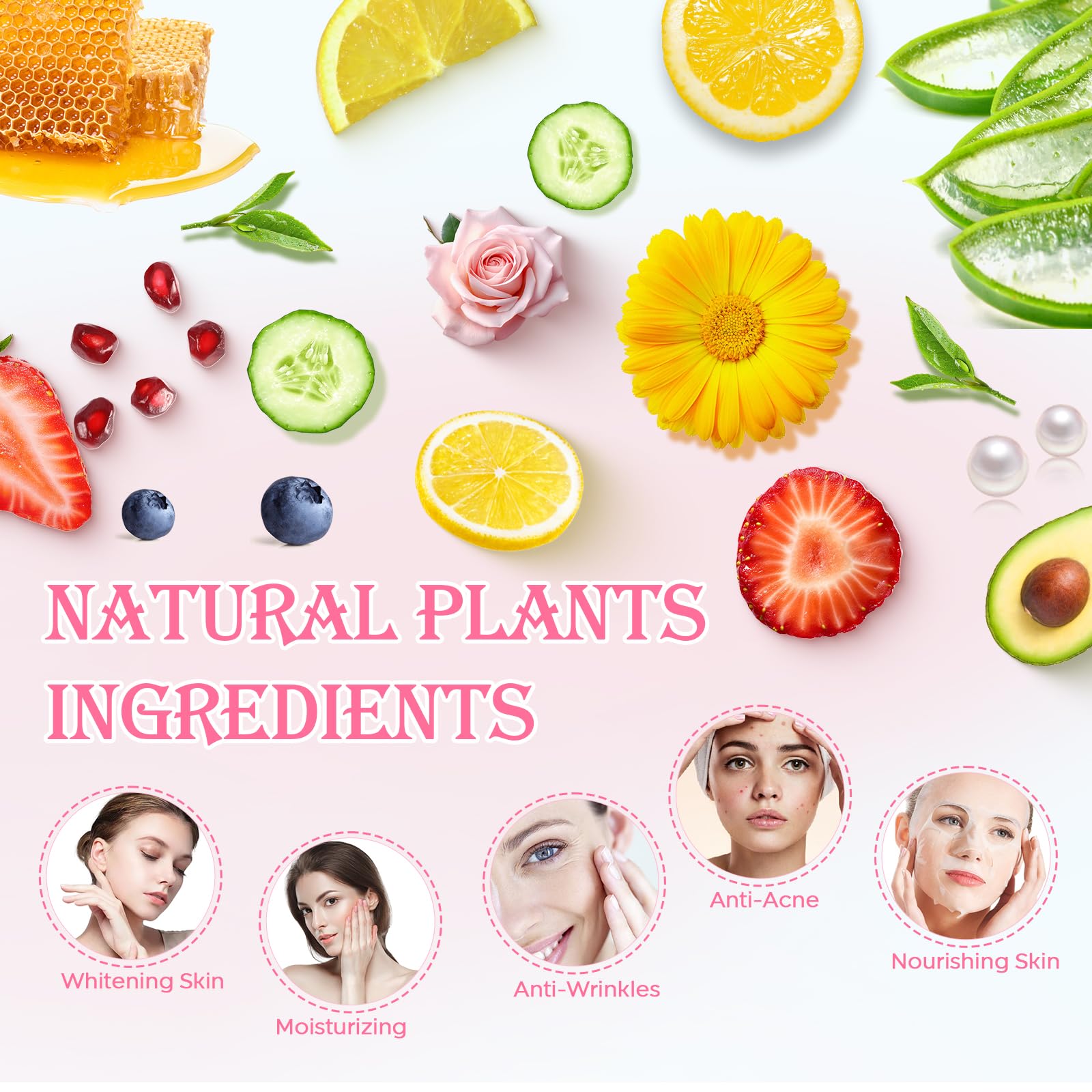 Gifts for Women Face Mask Skin Care Set 36 Pcs Teens Girl Gifts Moisturize,Hydrate Face Mask Set Spa Gift Set Self Care Valentines Mothers Day Birthday ( Face Masks, Lip & Eye Patches, Face Essense)