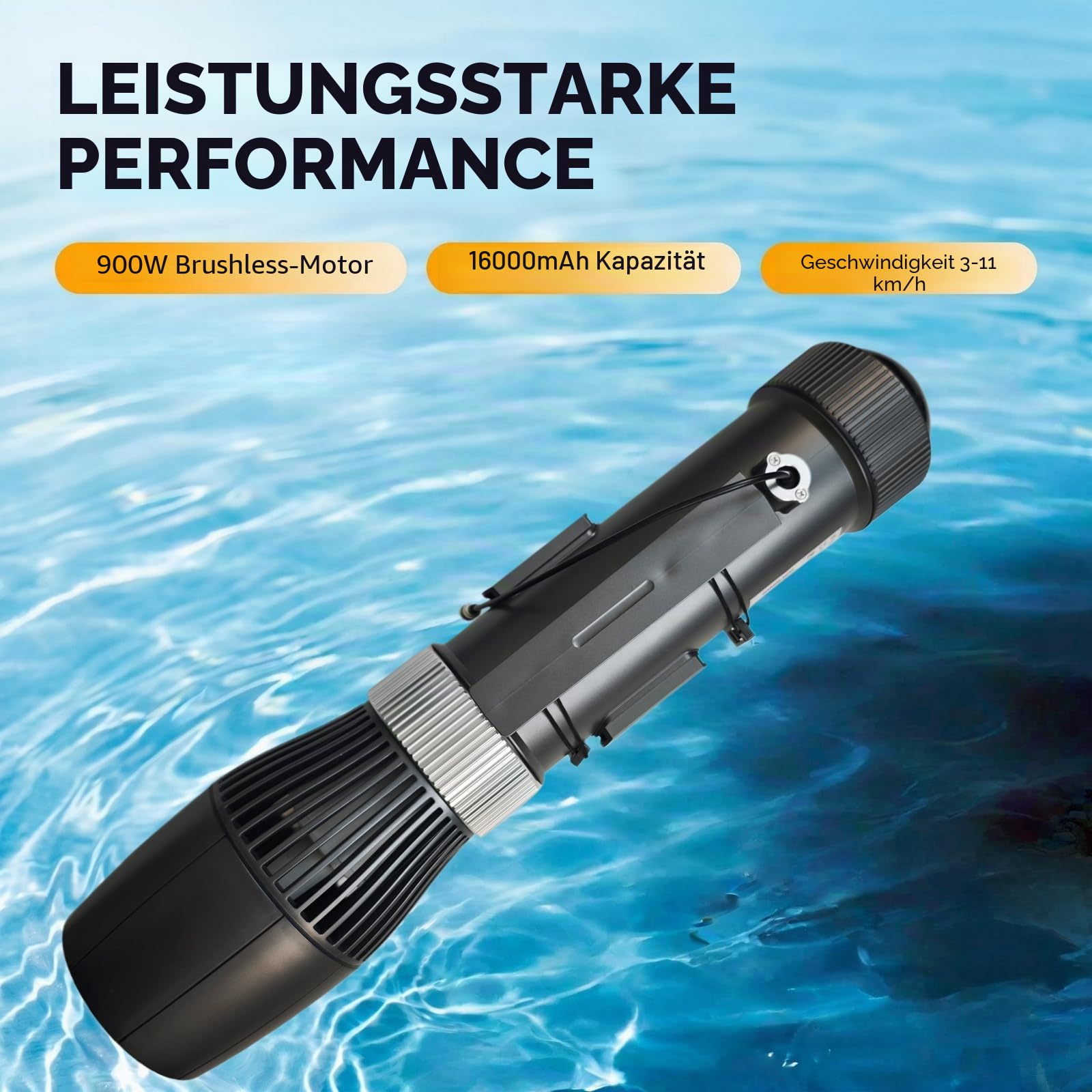 700W Elektrischer Unterwasser-Scooter für Erwachsene und Kinder Sea Scooter: 16000mAh Batterieleistung & Hochgeschwindigkeits-Bürstenlos | Bis zu 2,7 m/s
