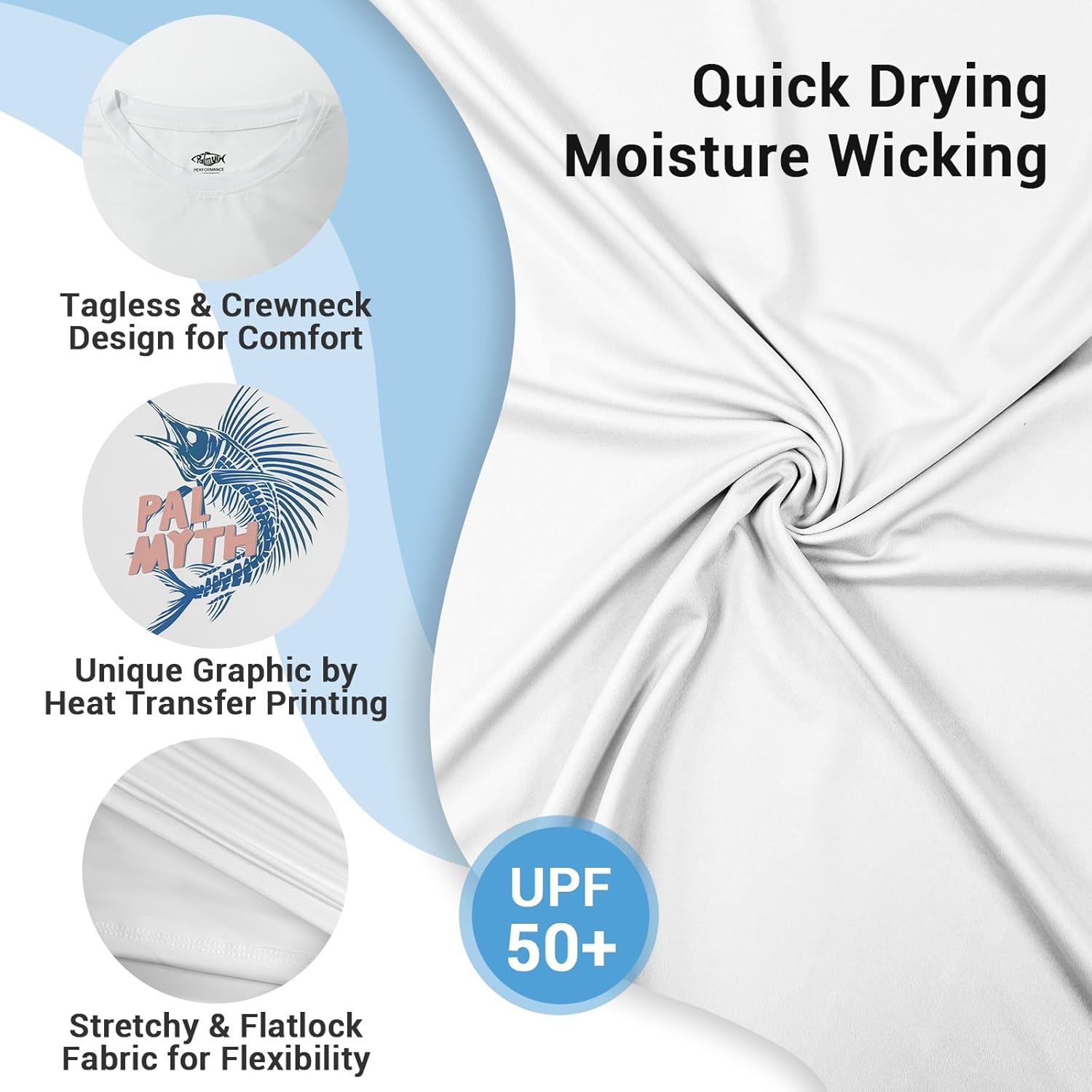 Palmyth Men's Fishing Short Sleeve UPF 50+ T-Shirt - Image 5