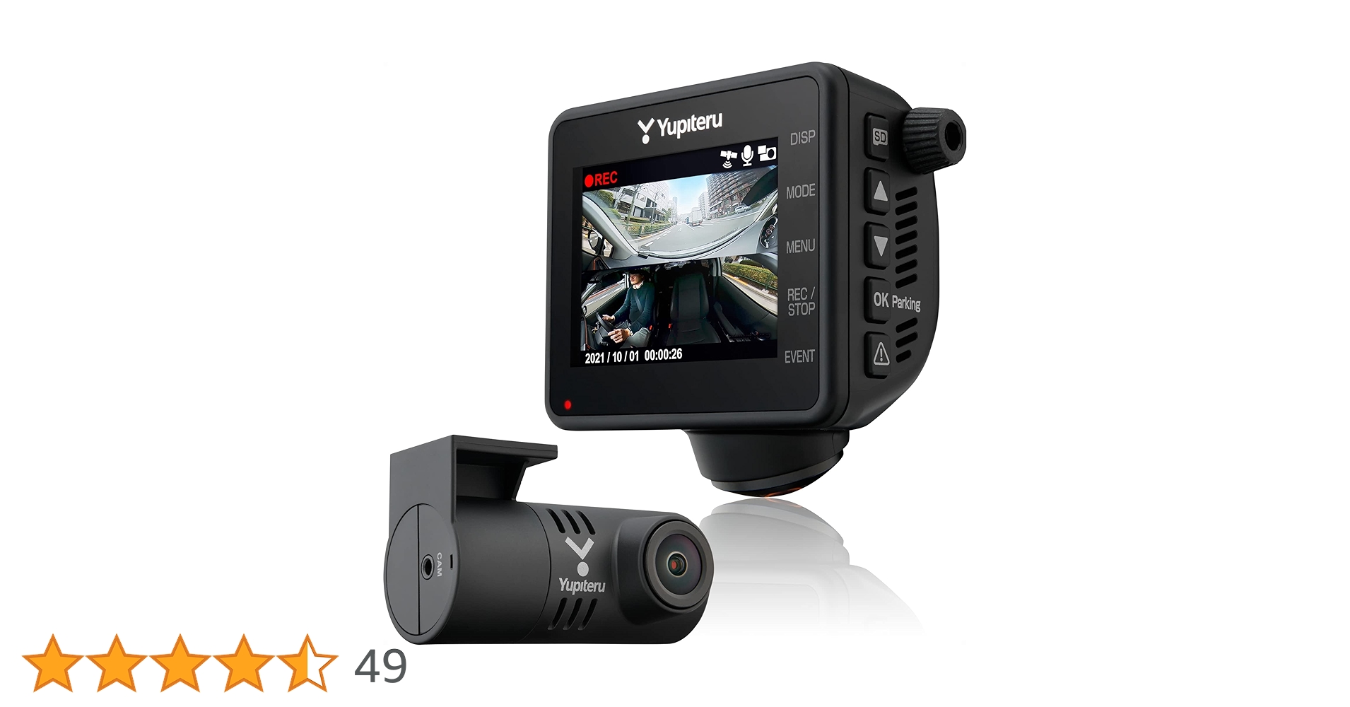 Amazon | 2021年発売 ユピテル ドライブレコーダー 全周囲360°&リア