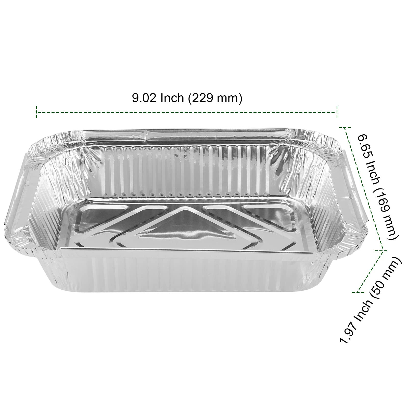 PINGEUI Pack of 25 1000 ml Aluminium Grill Trays with Lid - Image 2