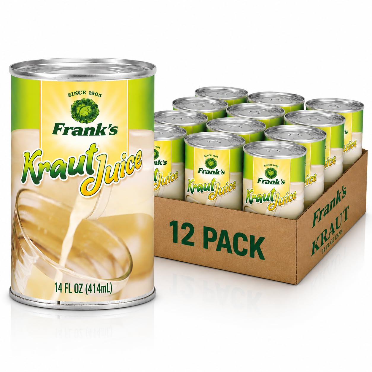 Amazon.com : Frank's Kraut Juice 14oz Cans (12 Pack) – Tangy