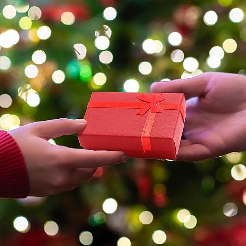 Miniatura 5 de Juego de 160 cajas de regalo de joyería, cajas de joyería vacías, cajas de regalo pequeñas para joyas, cajas de cartón para joyas con lazo de cinta