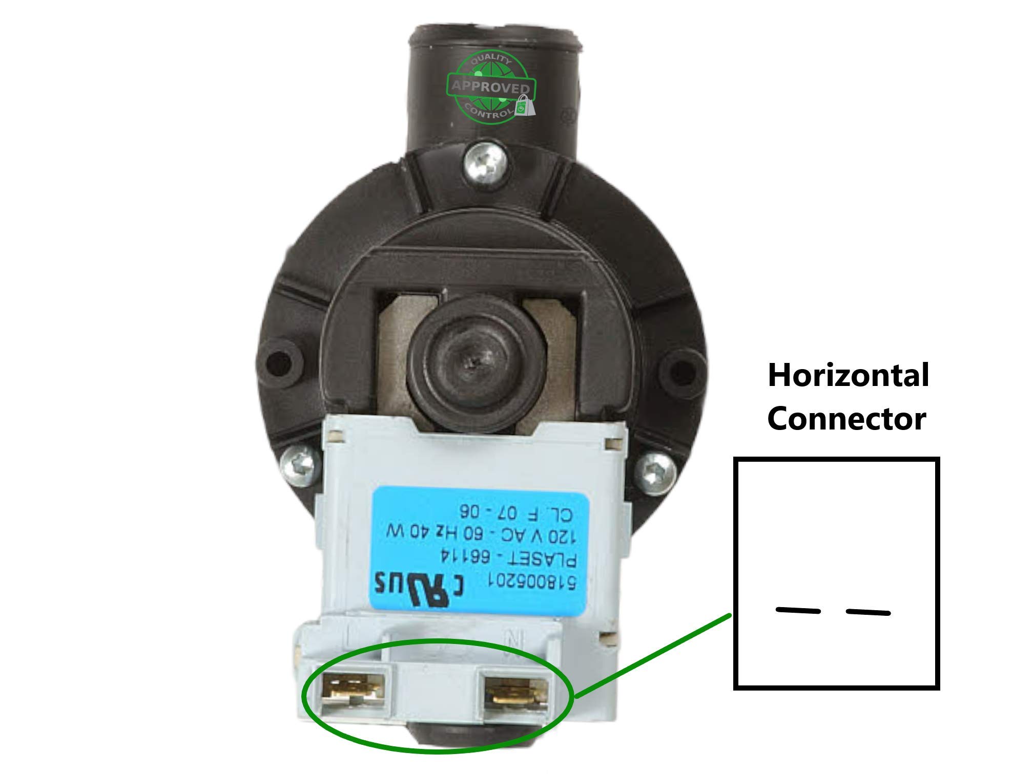 Amazon.com: ORIGINAL CONNECTOR 8182415 Washer Drain Water Pump 
