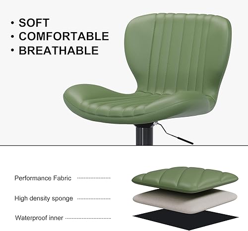 Miniatura 4 de JAMFLY Juego de 4 taburetes de bar, taburetes de bar ajustables de cuero, taburetes de bar modernos, sillas de isla juego de 4 para cocina, color