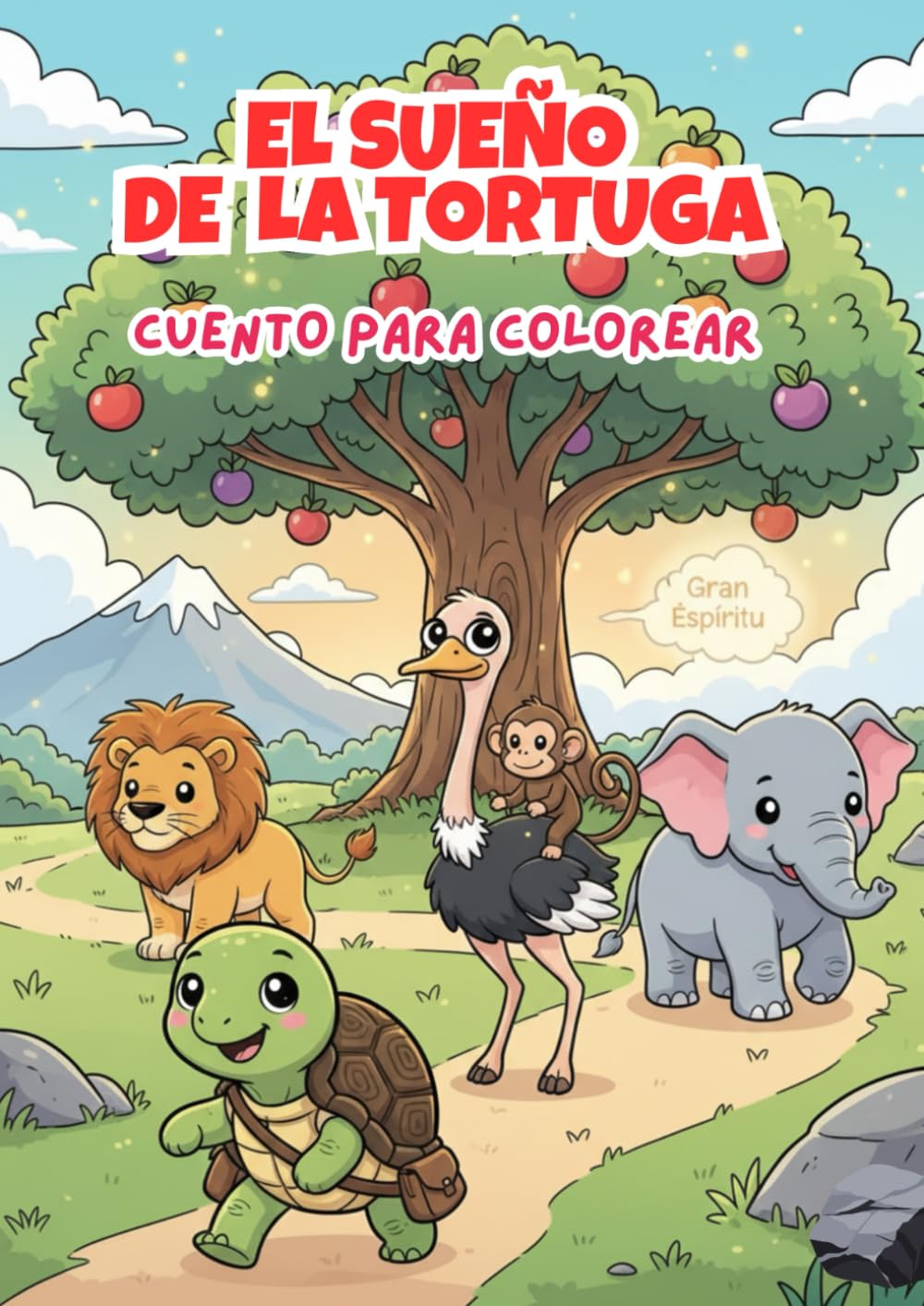 EL SUEÑO DE LA TORTUGA: Libro para colorear: Un viaje mágico a la sabiduría de África