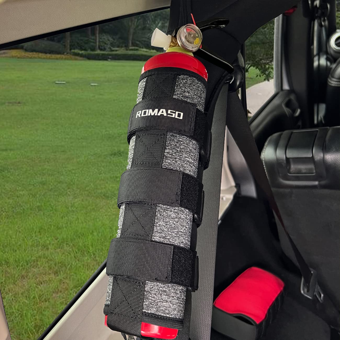Support Extincteur Pour Jeep Wrangler - Noir, Réglable 10,6-20 Cm - Fixation Sécurisée Pour Barre De Roll