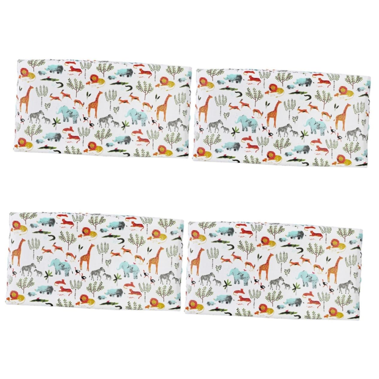 Toyvian 4piezas Cubierta De Colchón Cambiador De para Bebés Funda De Cambiador De Mesa Diseño De Animales del Bosque Lavable y Reutilizable