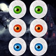 Chalyna 6 Pcs Inflatable Eyeball Beach Balls 22 Inch Halloween Yard Decor | Blow up Eyeball Yard Outdoor Decoration, Pool Beach Party Floats, Creepy Eyeball for Spooky Halloween Theme Home Decor