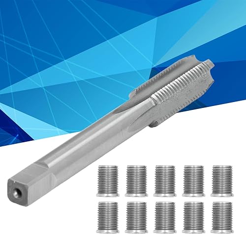 Miniatura 5 de Kit de reparación de rosca de bujía con perno M10x1.25 y grifo M12x1.25 para herramienta de reparación de generador de motor de gasolina automotriz