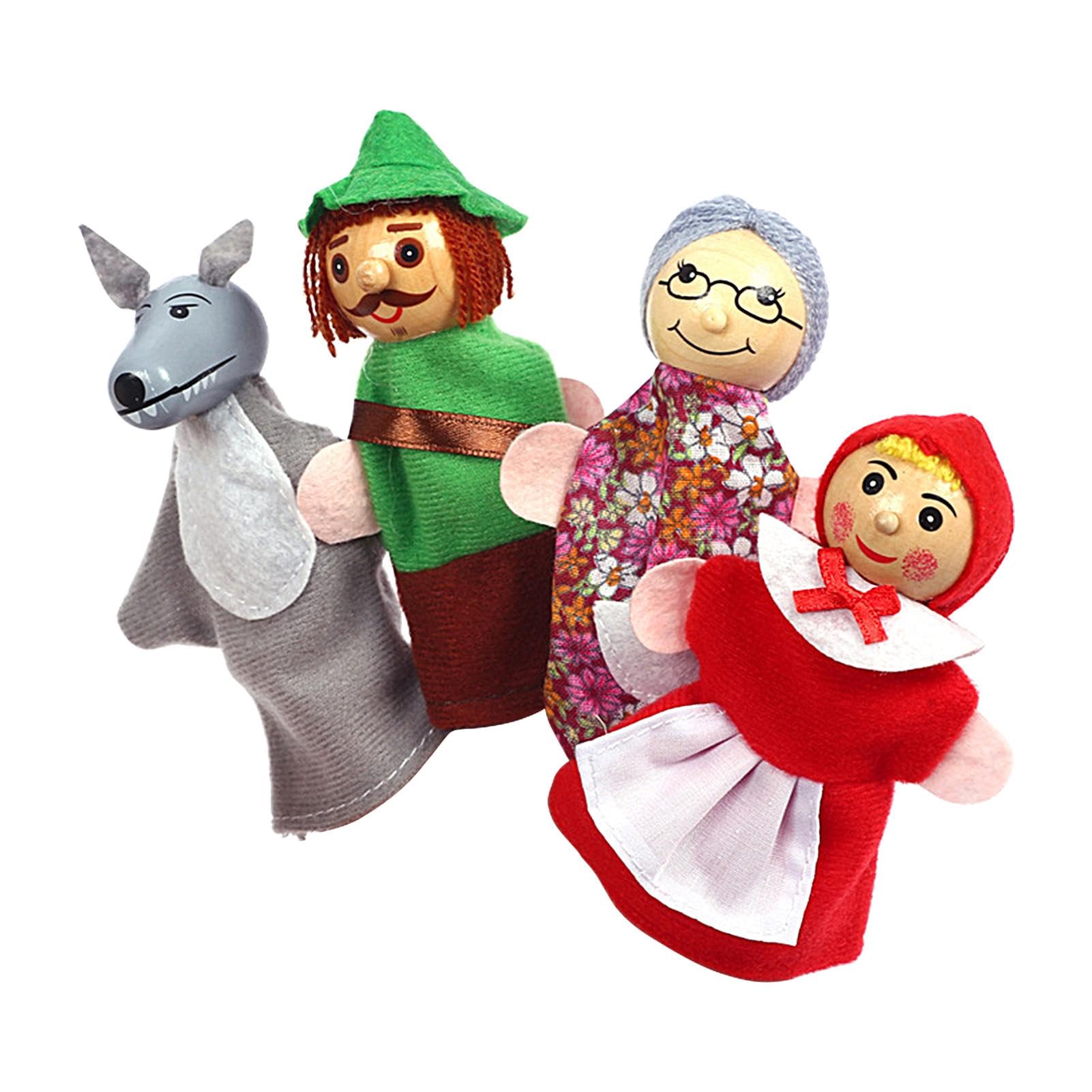 Wezalget Marionetas de Dedo, Marionetas de Dedo de Animales - Juguete de Marionetas de Dedo de 4 Piezas | Ayuda para el Aprendizaje Marionetas de Dedo Estilo Animal Lindo para niños espectáculos