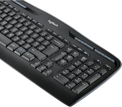 Logitech MK330 Wireless Keyboard and Mouse Set, Multimedia Keys, Liquid Spill Resistant, 10 m Usage Distance, Turkish Q Keyboard, Black