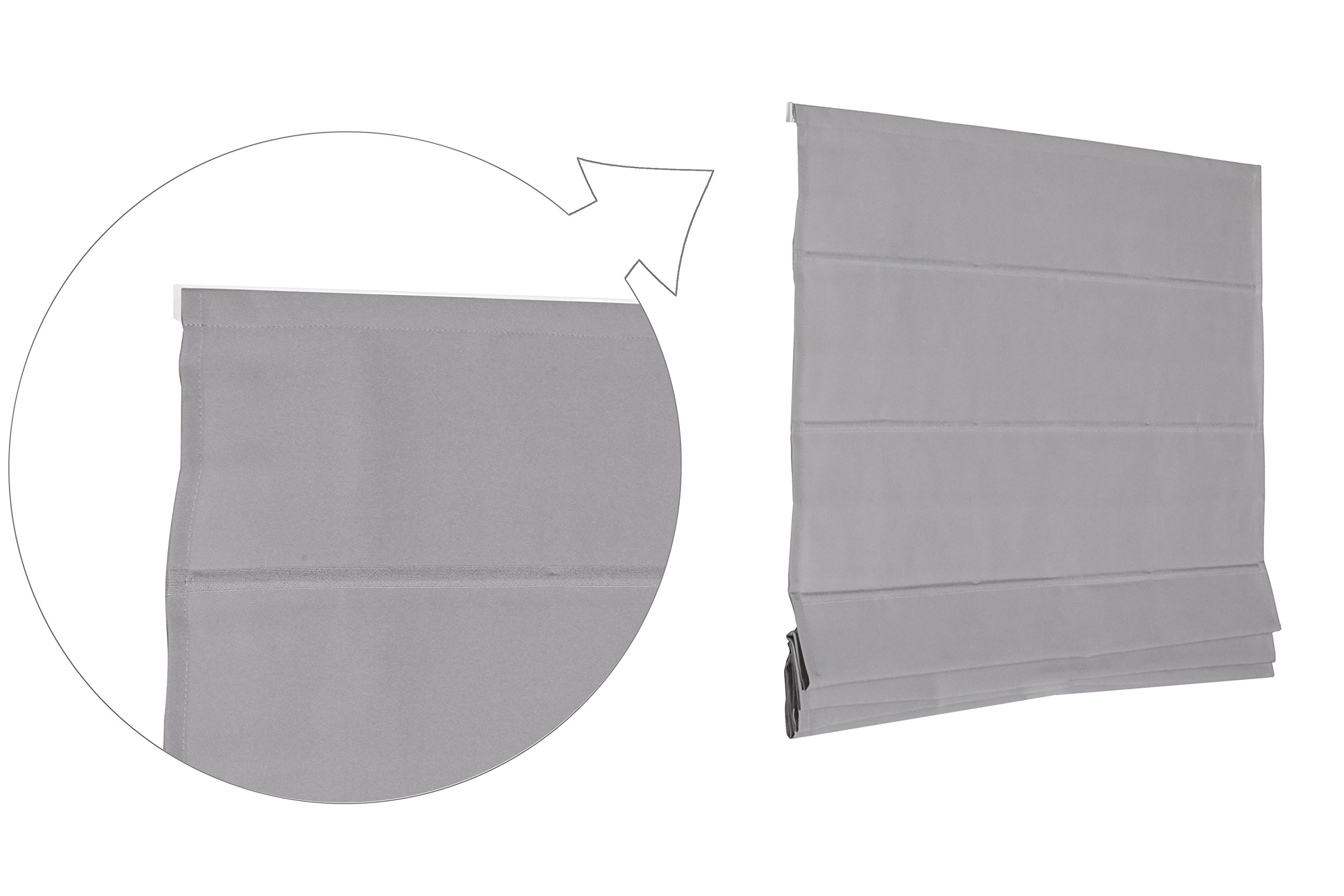 BASIC RAFFROLLO GRAU 140x175 cm - MEGA AUSWAHL - 11 MAßE UND 7 FARBEN IM SHOP - RAFFGARDINE FALTROLLO