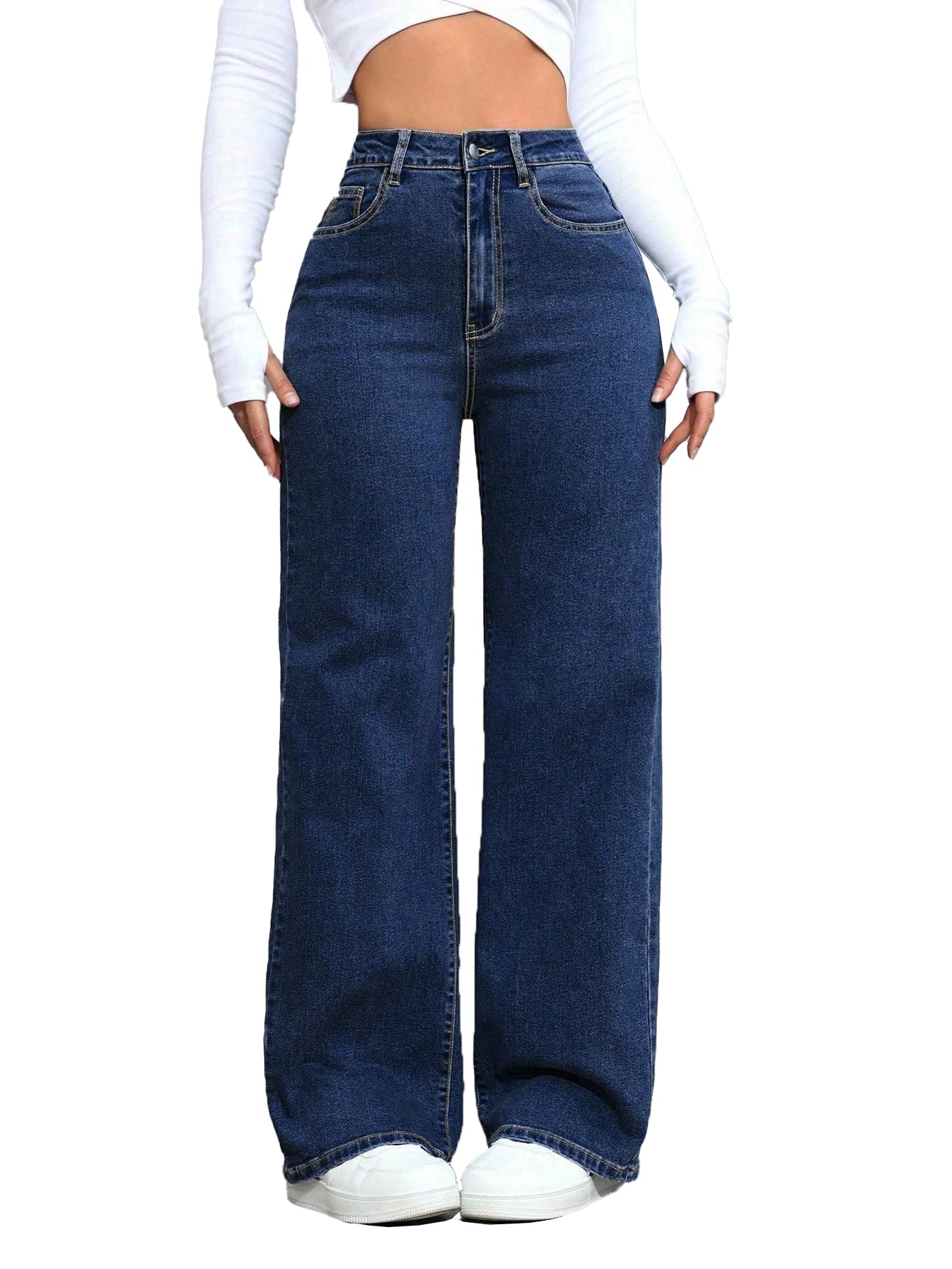 toplot Jeans for Women || Women High Rise || Wide Leg Pants || Bell Bottom Jeans-picture-39