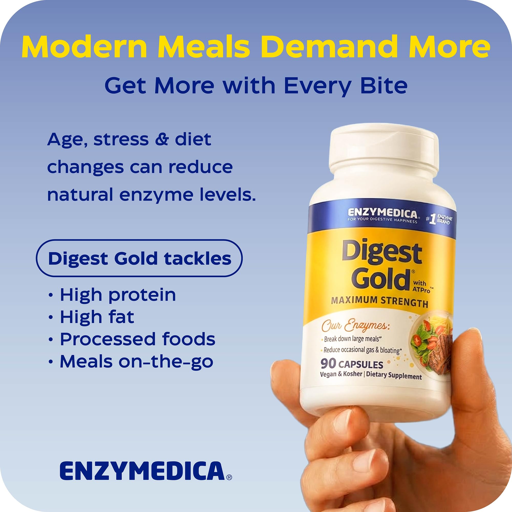 Enzymedica Digest Gold, Maximum Strength, ATPro Energy Support - 90 Caps — Amazon image 9