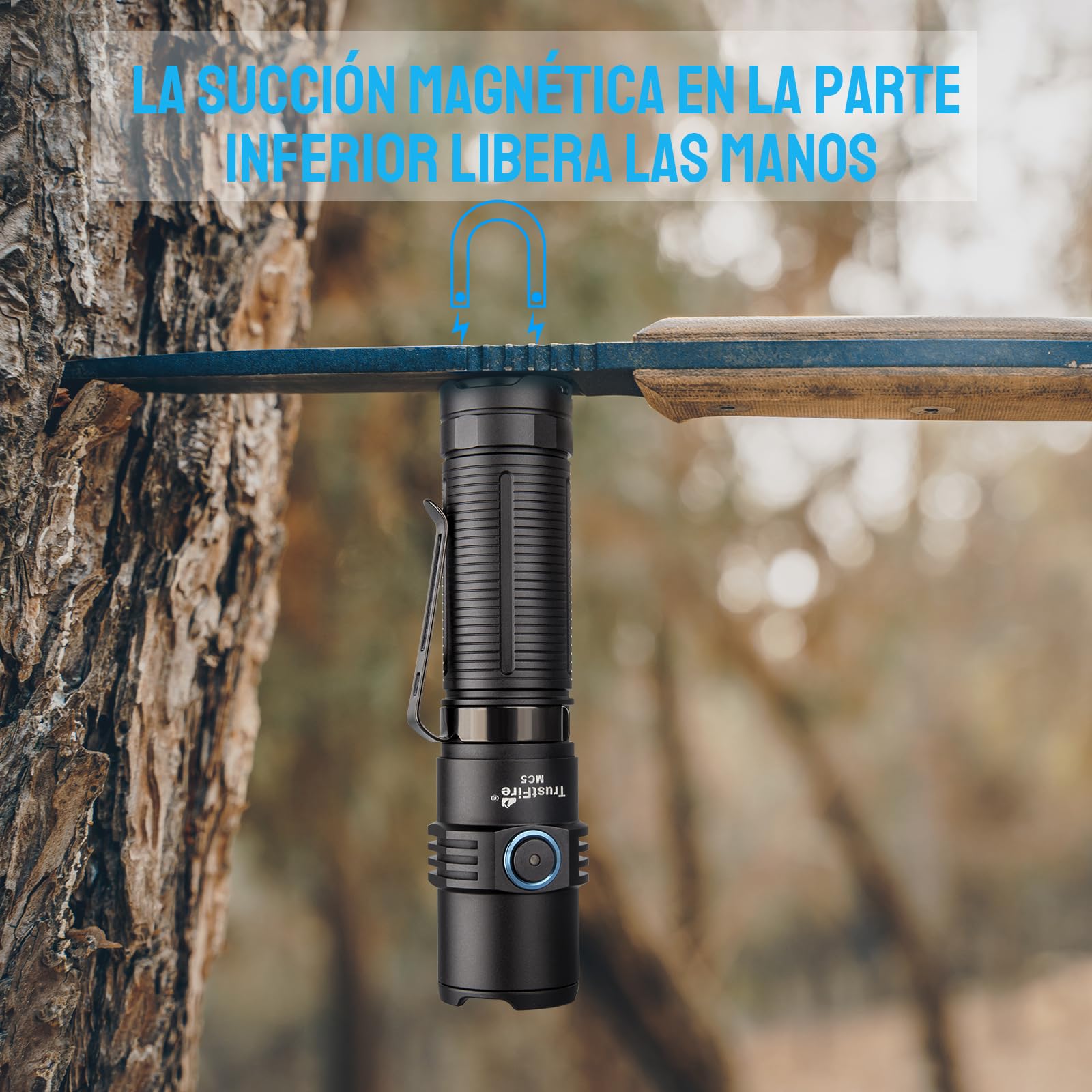 TrustFire MC5 Torcia LED 3300 Lumen Ricaricabile IP68 Calamita Compatta EDC - Impermeabile - Foto 4