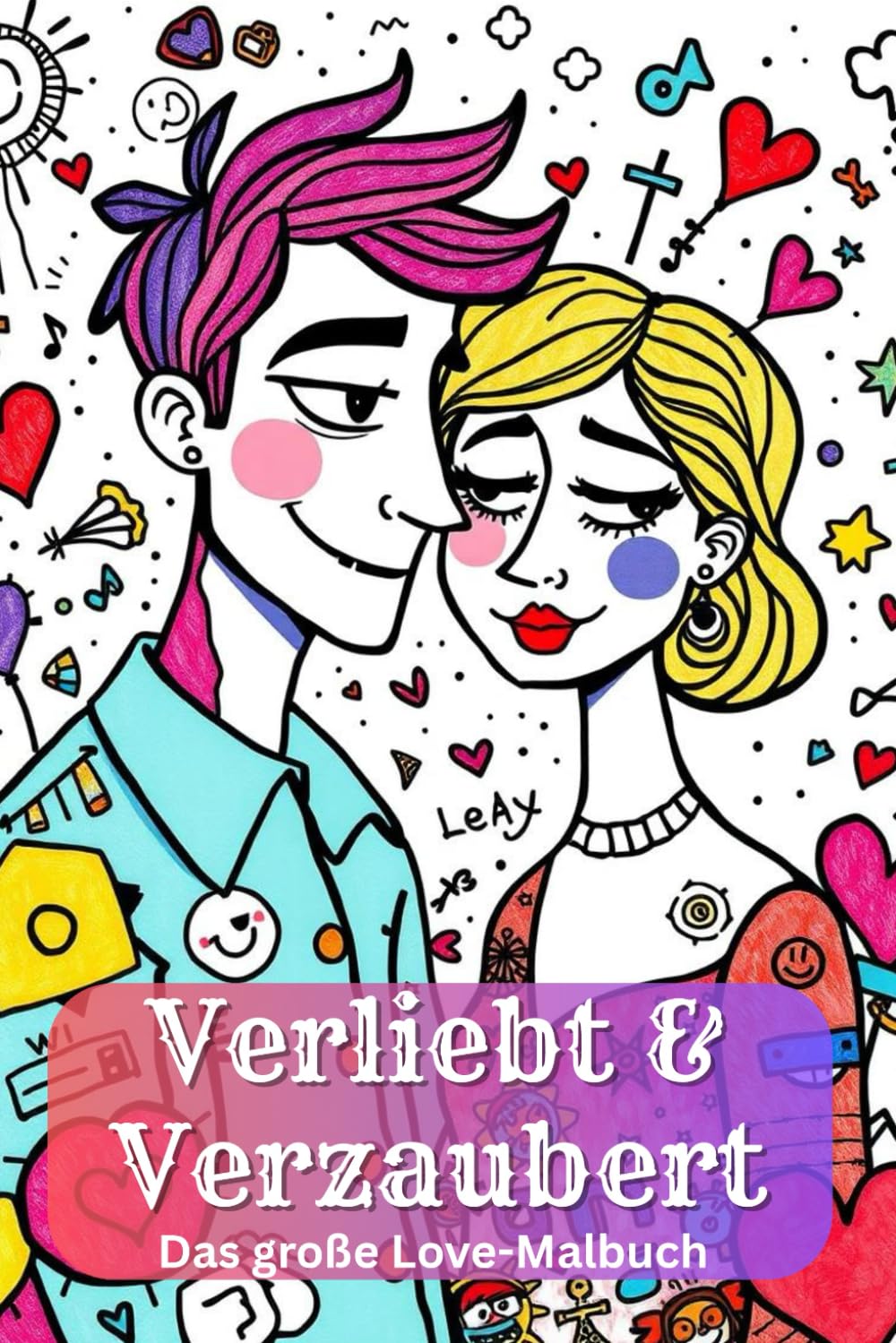 Verliebt & Verzaubert – Das große Love-Malbuch für Kinder | 90 süße Liebesbilder zum Ausmalen | Herzchen, Romantik & Spaß | Jede zweite Seite leer ... rund um Liebe, Herzklopfen & süße Momente