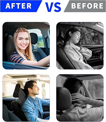 Miniatura 4 de Almohada para reposacabezas de automóvil, almohada para el cuello del automóvil para conducir, almohada de automóvil para aliviar el dolor de