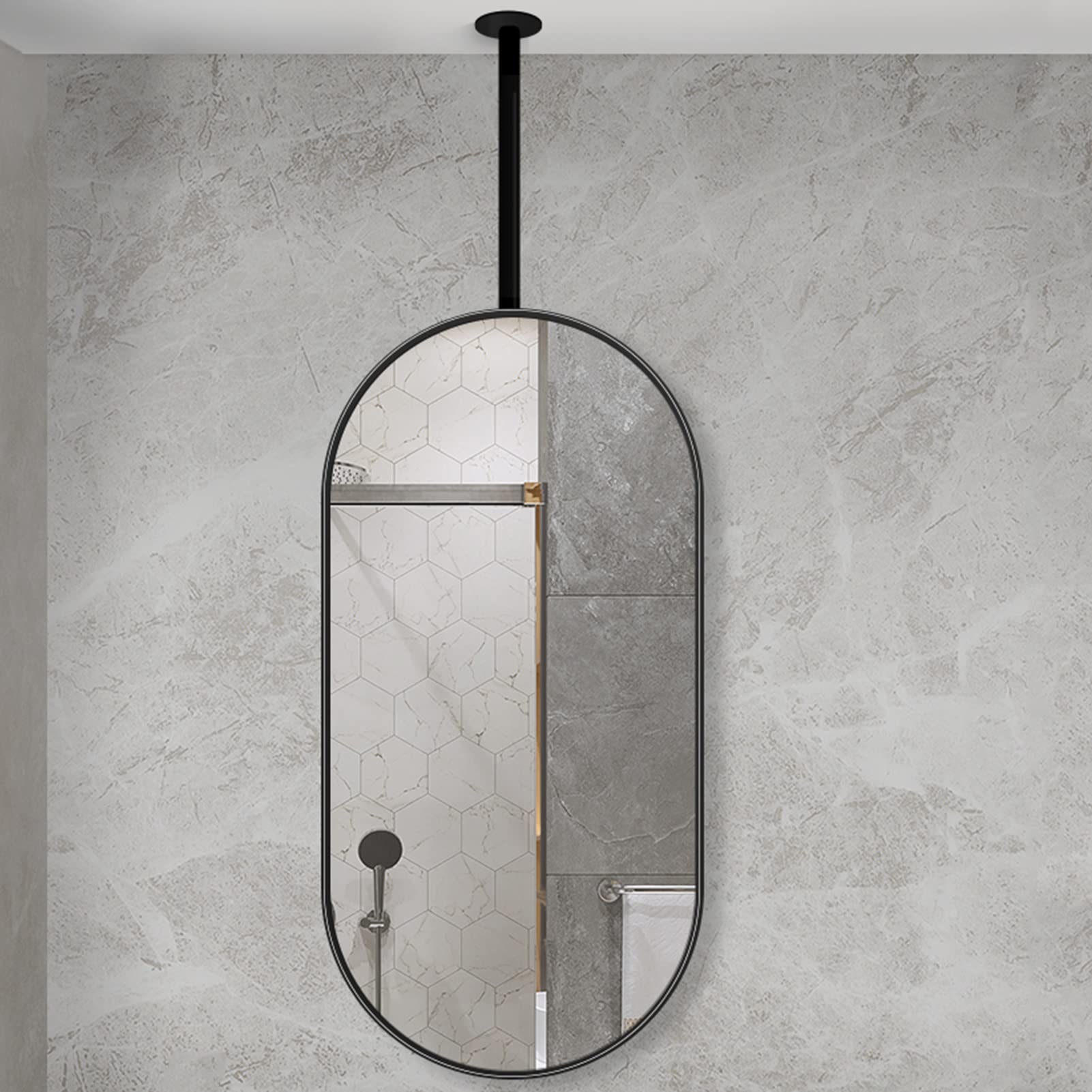 Miroir suspendu moderne en fer pour agrandir une petite pièce