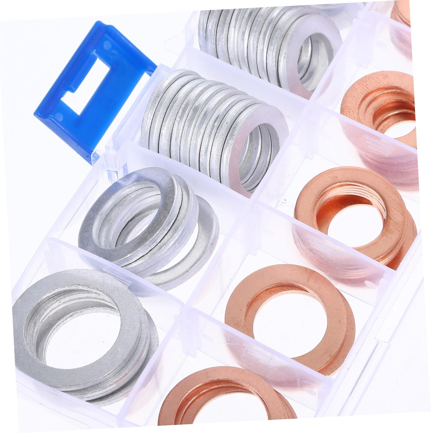 PRETYZOOM Oil Drain Plug Gasket Aluminum Copper Washers Car Maintenance Leakproof Easy to Install Assorted Sizes