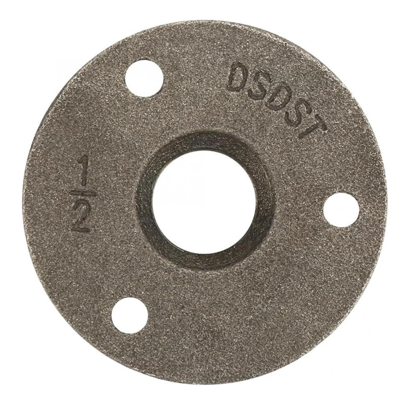 10 piezas de aleación de aluminio de hierro fundido, 3 orificios, 65 mm, rosca DN15, brida de piso, base de tubo de 1/2 pulg.(Cast Iron)