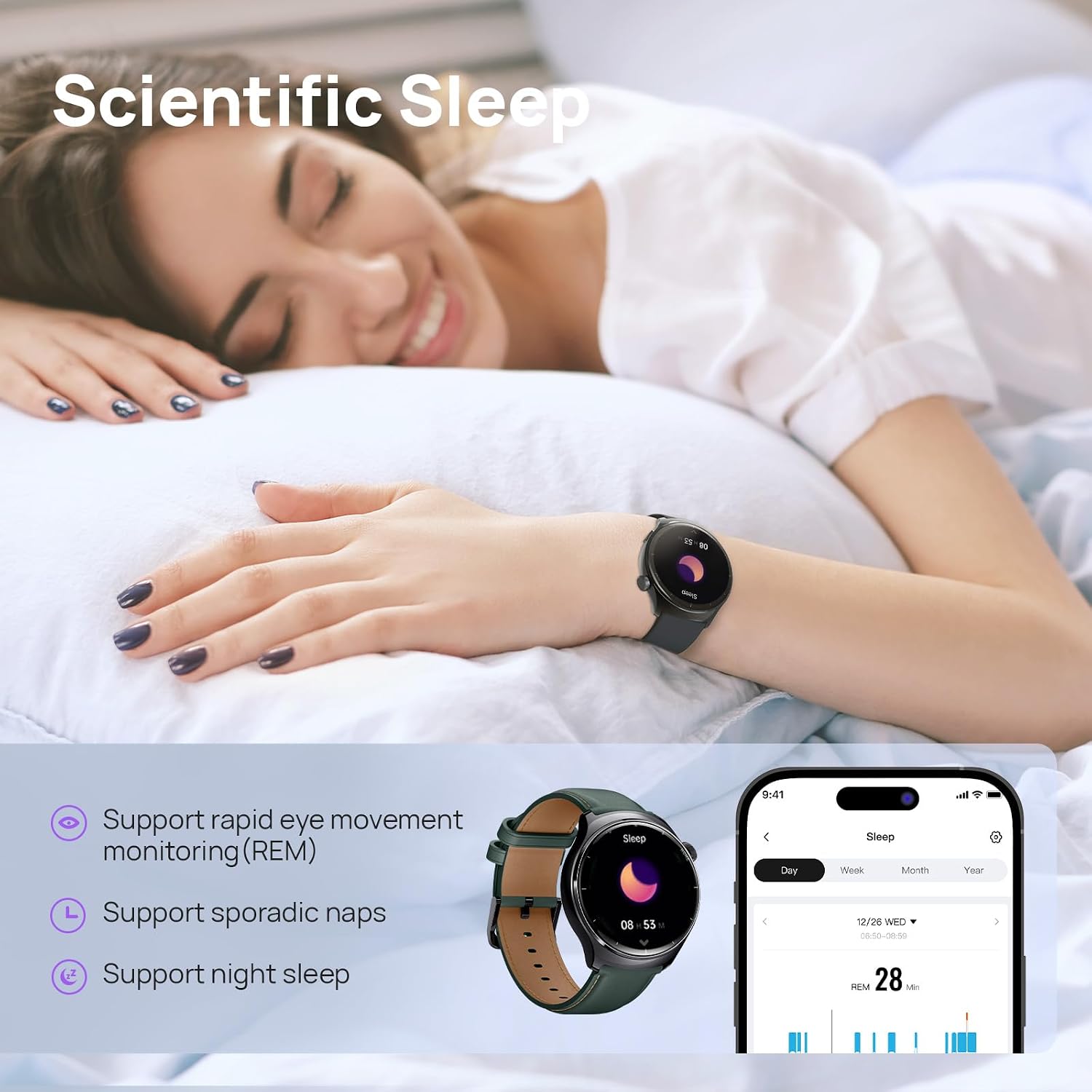 Mibro Lite3 Pro Smartwatch monitoring sleep patterns