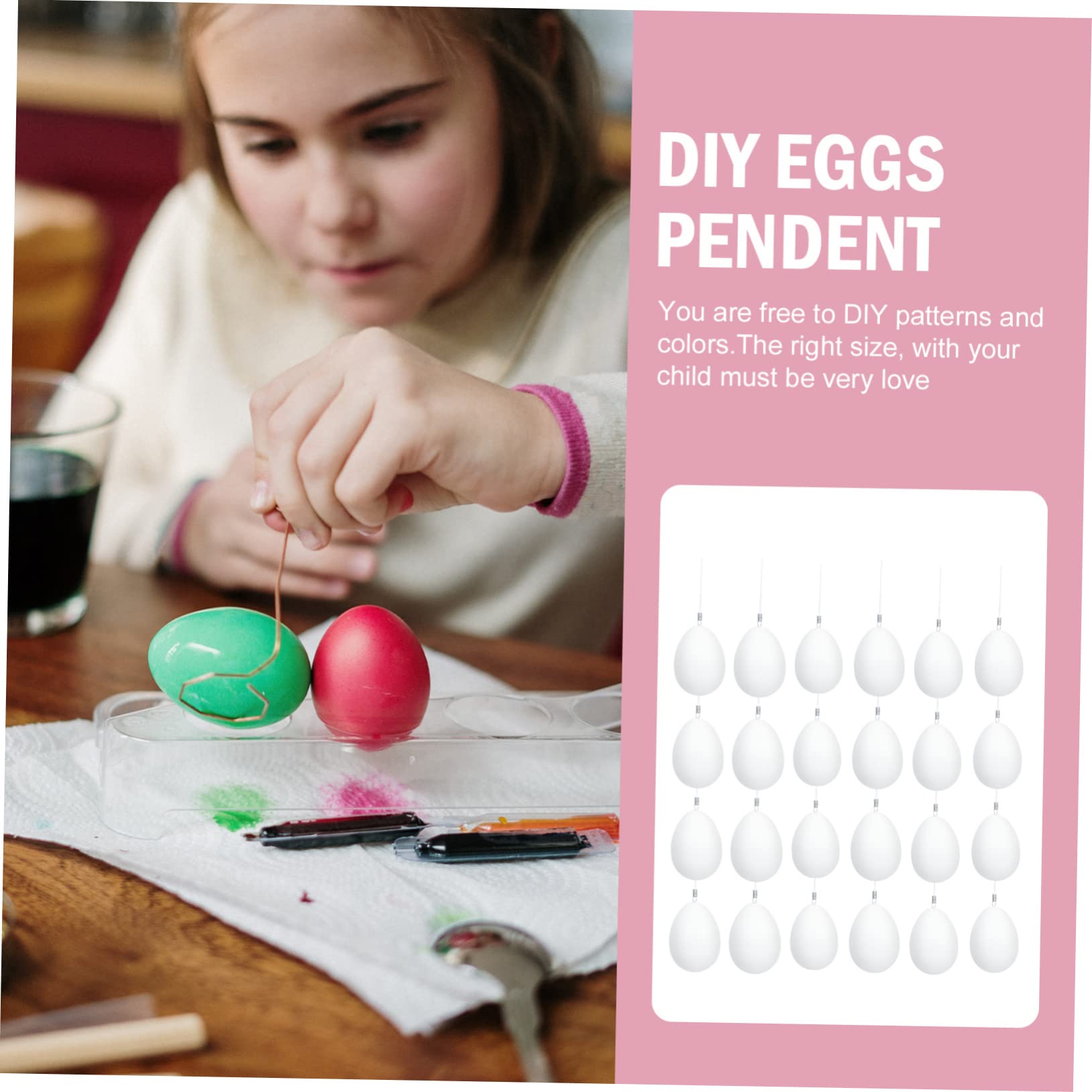 Alipis 3 Set Di Pasqua Appeso Gel Coperchio Cestino Mestiere Di Pasqua Easter Egg Decorazione Casa Giocattoli Per Feste Di Ciondolo Uova Fai Da Te Plastica Bianca Pezzi * 3
