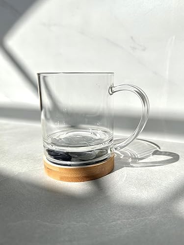 Miniatura 7 de Taza de vidrio con infusión de cristal con 44 cristales caídos - Obsidiana negra y labradorita - Protección y transformación de fomento