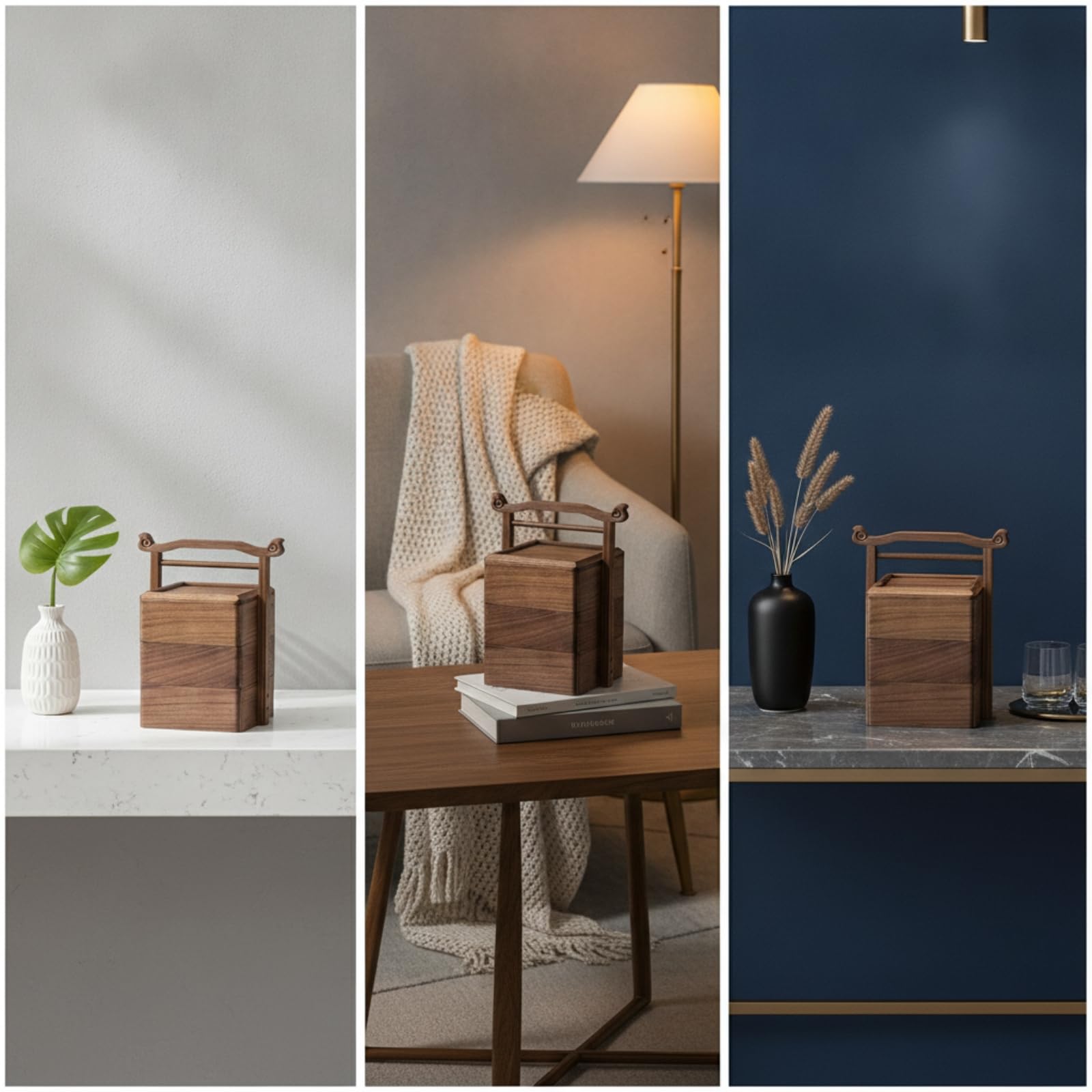 Baoblaze Contenitore per Snack con Base in E Coperchio in Vetro Trasparente con Divisorio Interno per Riporre Tè E Dolciumi in Ordinato Adatto per Tavolo da Pranzo E Regalo, style to 3