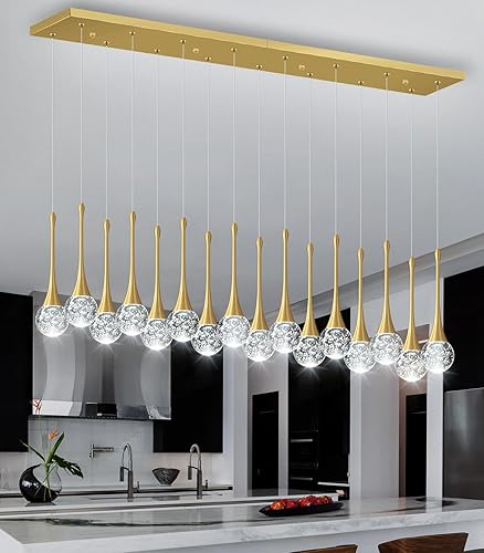 Miniatura 6 de 16 luces moderna Glam lámpara de cristal para techo alto LED regulable luz colgante para escalera, vestíbulo, entrada, sala de estar, lámpara de