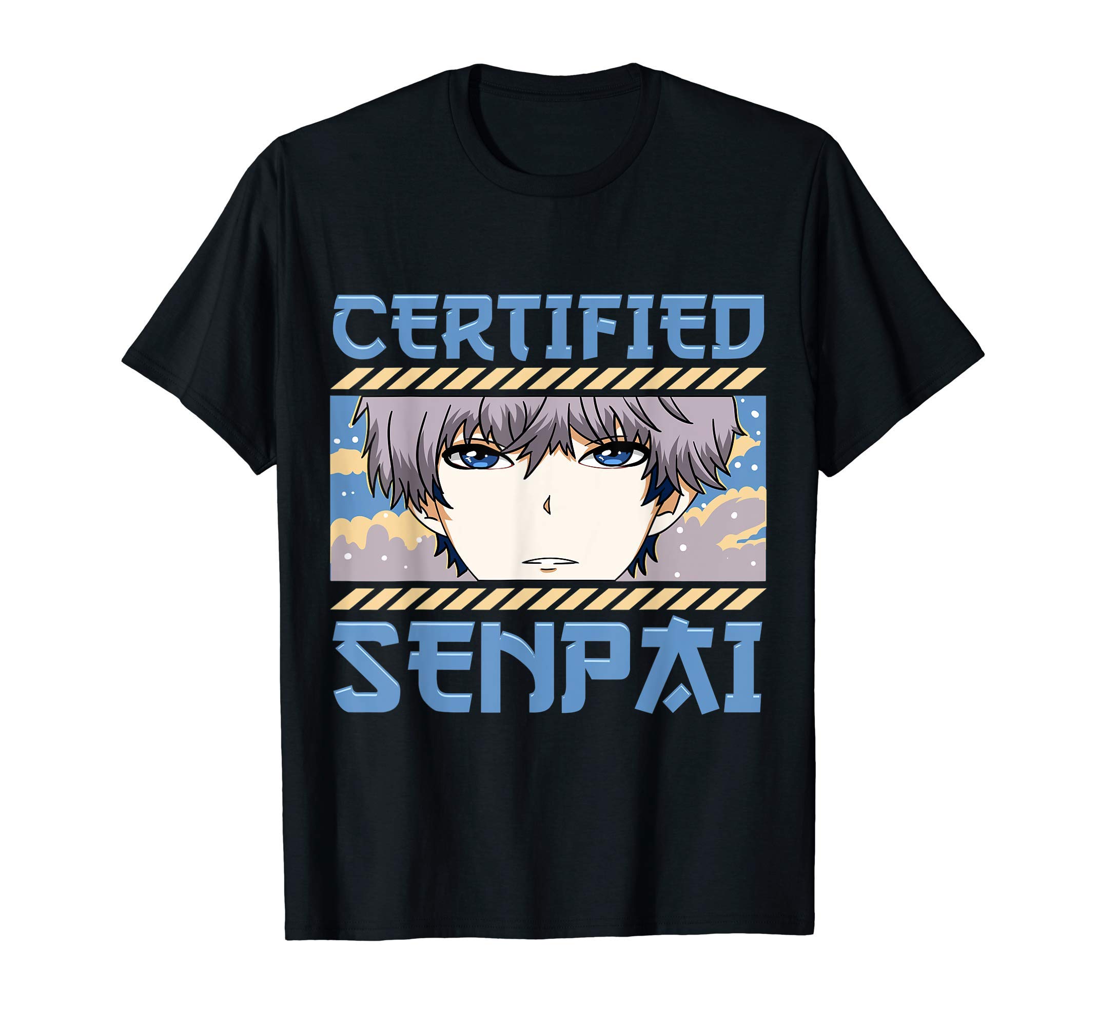 Aesthetic Anime, Manga & Senpai PunsMens Aesthetic Japanese Anime Certified Senpai T-Shirt