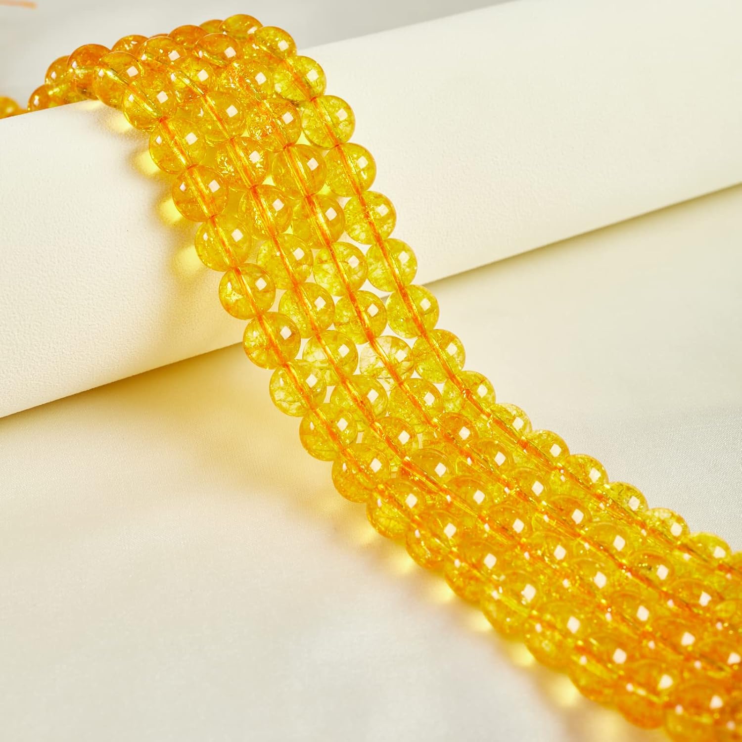 35pcs 10mm Citrine Beads Natural Gemstone Beads Round Loose Beads for Jewelry Making - Image 6