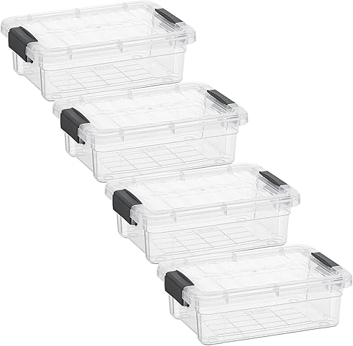 Miniatura 15 de Superio Cajas de almacenamiento transparentes con tapas, contenedores de plástico de 8.75 cuartos de galón para organizar, cajas apilables, sin BPA,