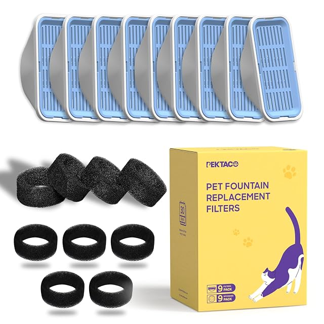 Foto 7 de 8 de Filtros de Fuente de Agua para Gatos de Repuesto y esponjas prefiltrantes para Fuente automática…