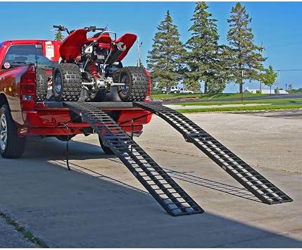 Black Widow 9' ATV Ramps, Folding, for Truck or Trailer | Dual runner ramps for quads, four wheelers