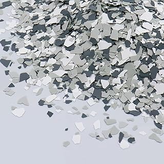 900G/2Lb Decorative Color Chips Blend Epoxy Flakes Garage Floor Paint Flakes Concrete Floor Coatings Kits for Garage Wall Interior and Exterior House Paint (Light Gray, Dark Gray, Greyish White, White)