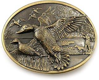 Duck hunting belt buckle, Trophy duck season hunter gift solid belt buckle, waterfowl solid brass belt buckle for duck hunters