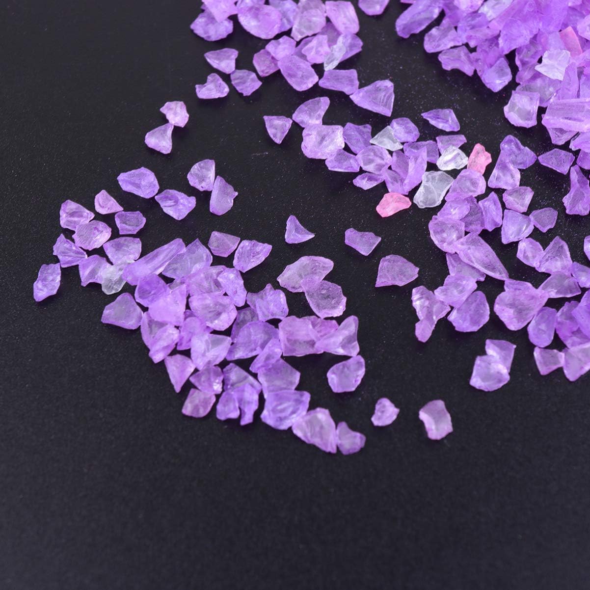 Luxshiny 2pcs Purple Glass Sand Decorative Aquarium Sand for Freshwater Tank 500g Micro Landscape Fish Tank s