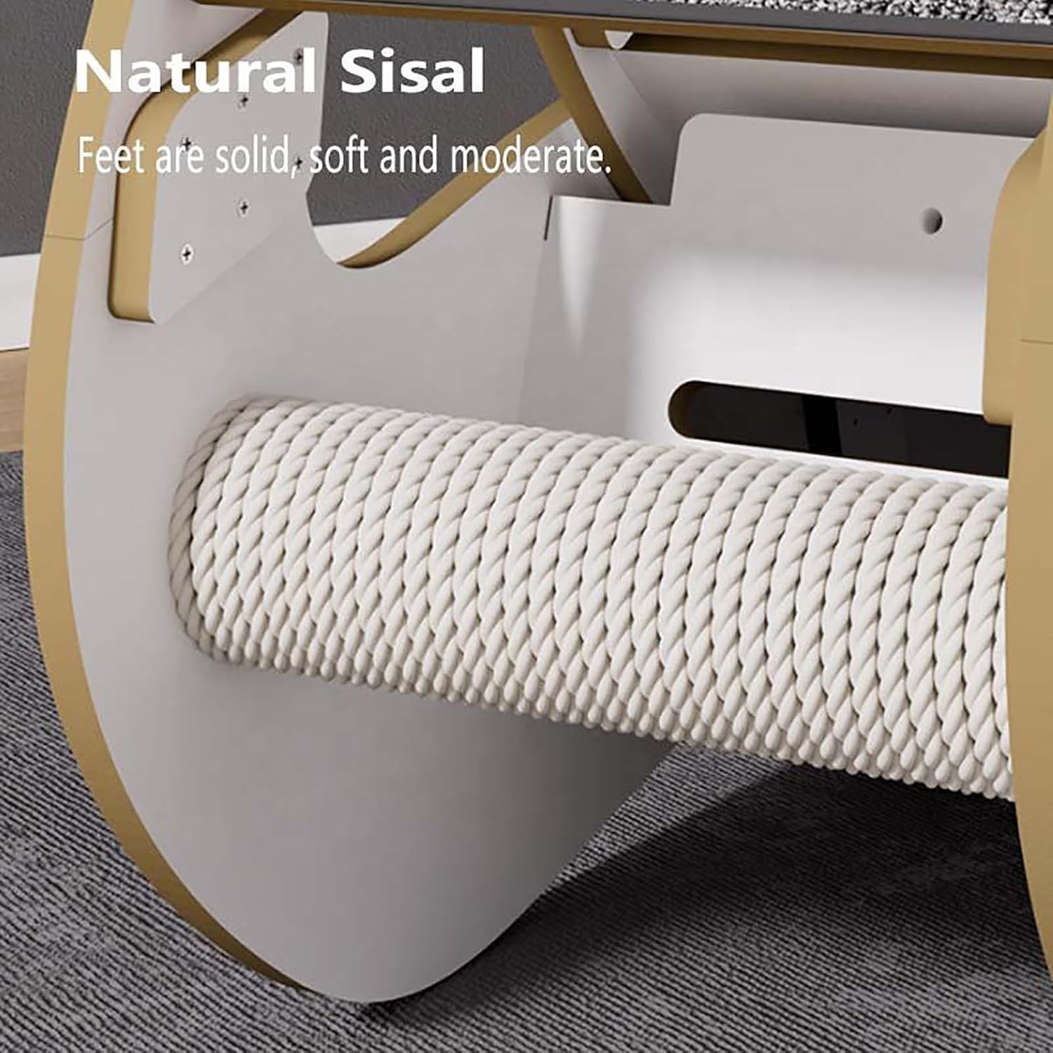 Quiet Cat Wheels for Indoor Cats, Cat Exercise Wheel for Running Climbing Scratching, Small Pet Treadmill with Detachable Carpeted Runway, Safety Lock White