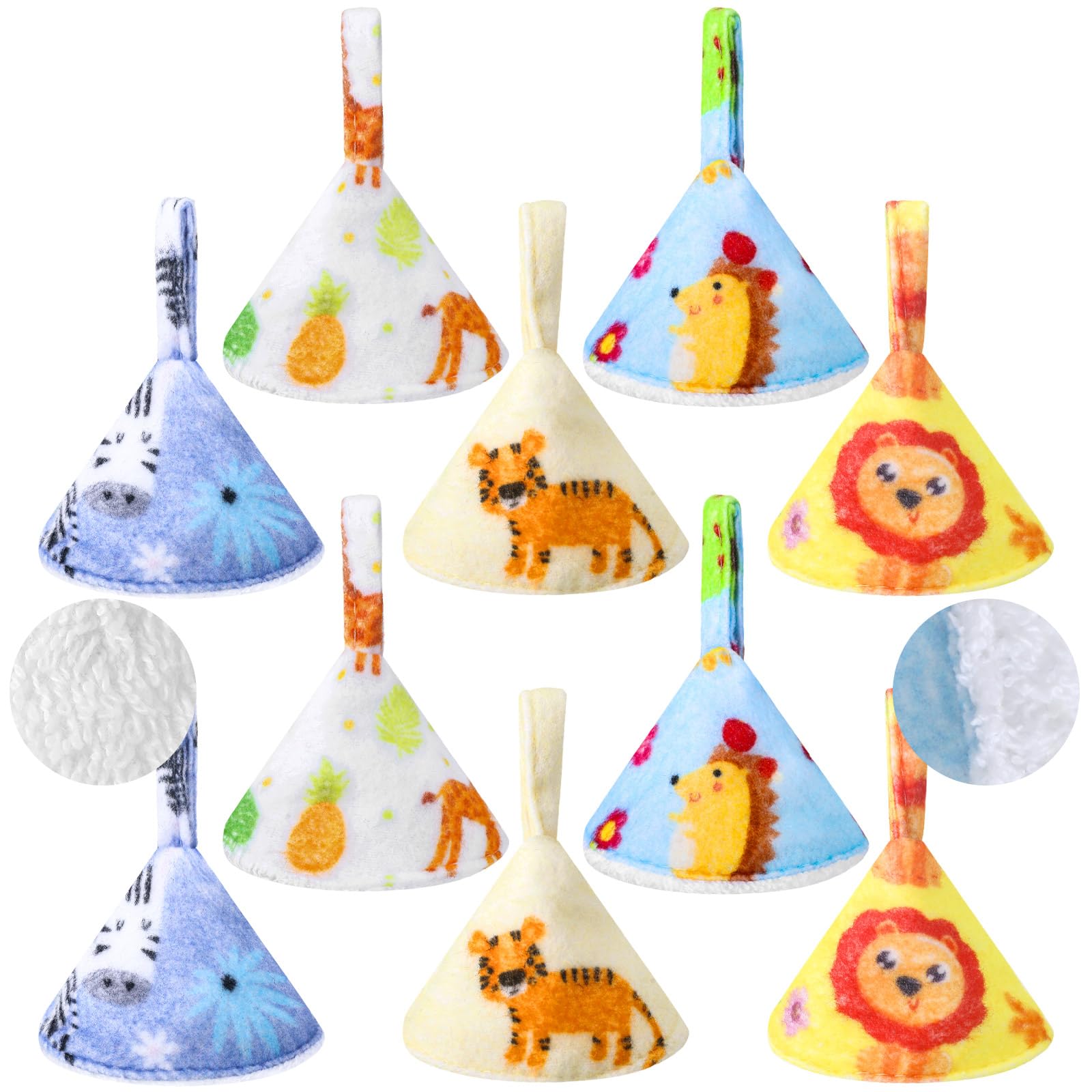 Suhine 10 Pcs Baby Boy Pee Shield Diaper Changing Accessory Reusable Pee Covers Baby Boy Pee Cap for Newborn Boys (Lovely)