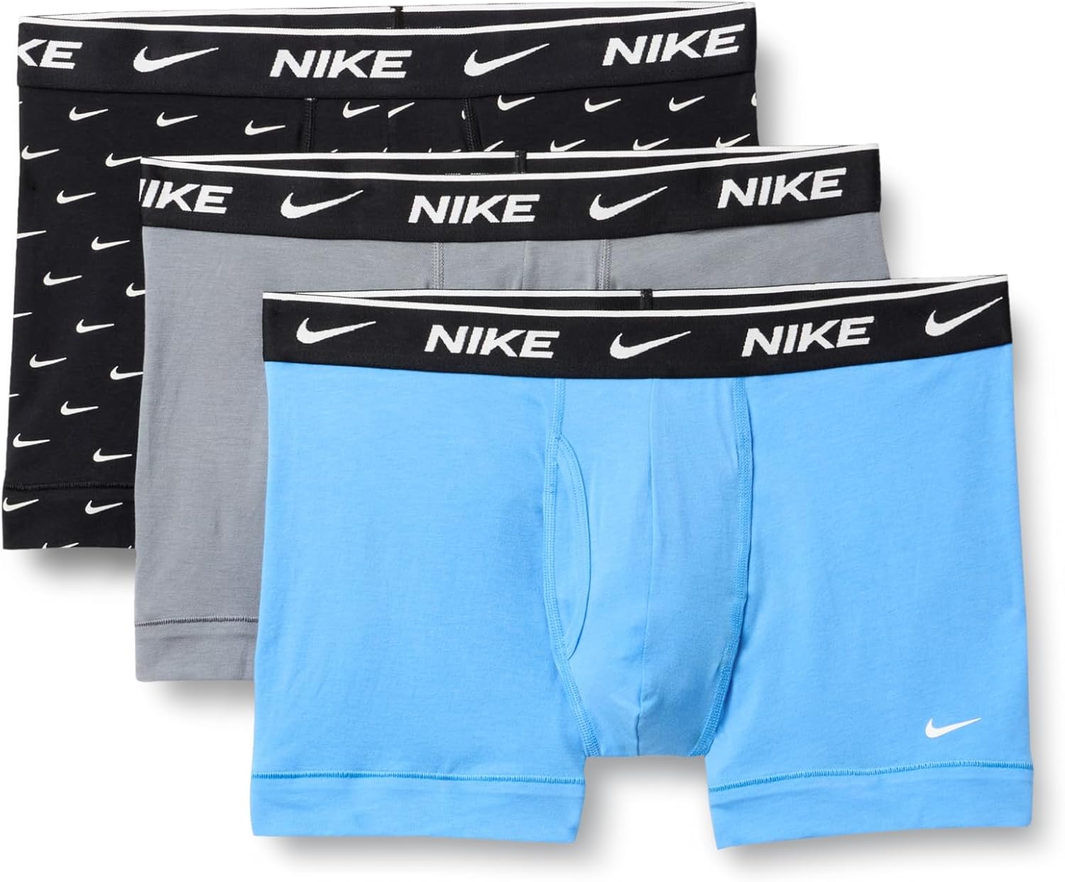 Nike Men's Essential Cotton Stretch W/Fly Trunk Underwear (3-Pack)