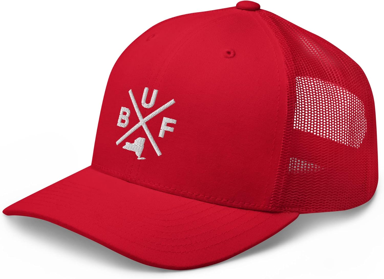 Retro Buffalo Trucker Hat Mesh BUF Cross Trucker Cap