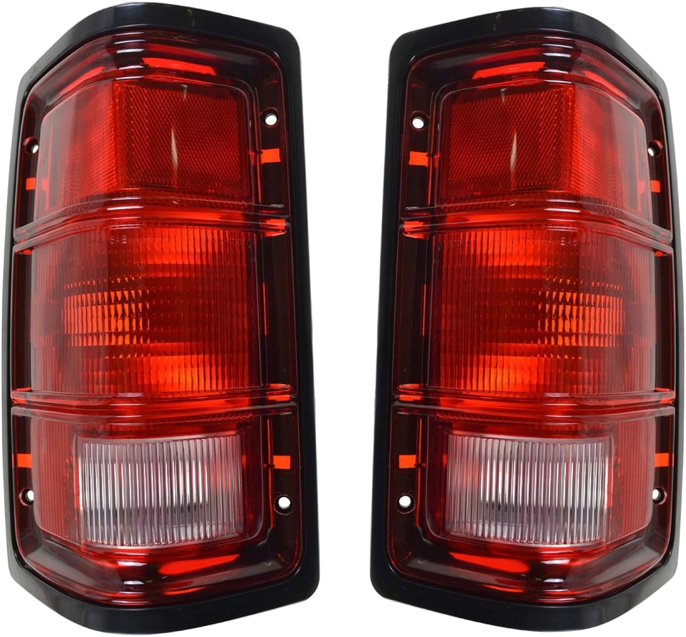 TRQ Rear Driver & Passenger Side Tail Light Set Fits 1988 Dodge Dakota (From Prod Date 11/28/87) 1989 1990 1991 1992 1993 1994 1995 1996 Dodge Dakota