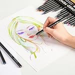 Shuttle Art 24 PCS Rainbow Pencils, 12 Assorted Colors, 2 of Each, Pre-sharpened Rainbow Colored Pencils, Multicolored Pencils for Adults Coloring, Drawing, Sketching