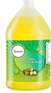 Dill Pickle Juice, Brine For Leg Muscle Cramps, Bloody Marys, Strong Vinegar Salt Shot Large Size 1 Gallon