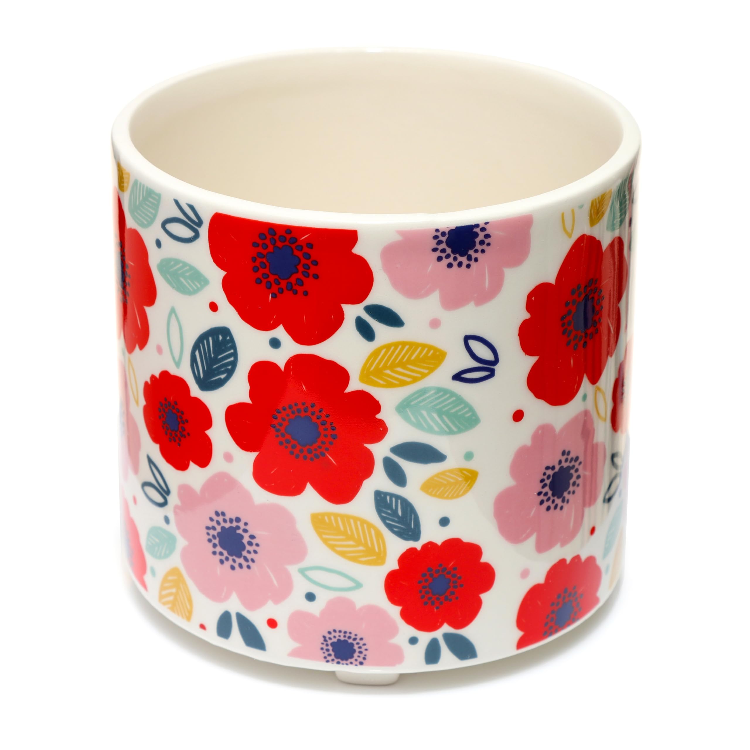Puckator Pick of the Bunch Poppy Fields Ceramic Indoor Plant Pot - Large - Indoor Decorative Plant Pots - House Plant Basket Pot Gifts - Home Decoration Gift - Planter Planters For Women - Flowerpot