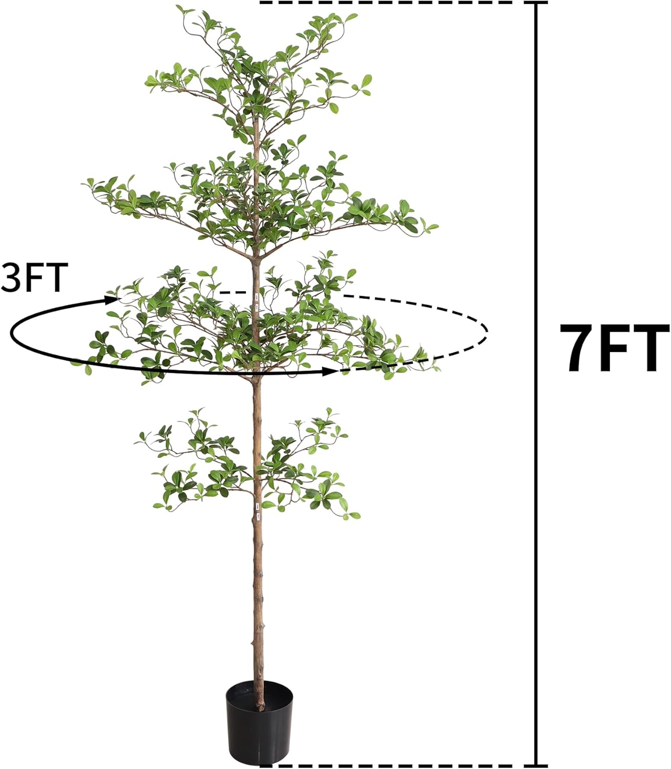 Artificial Black Olive Tree, 7FT Tall Faux Shady Lady Tree with Potted, Fake Olive Tree for Home Decor Indoor - Image 6