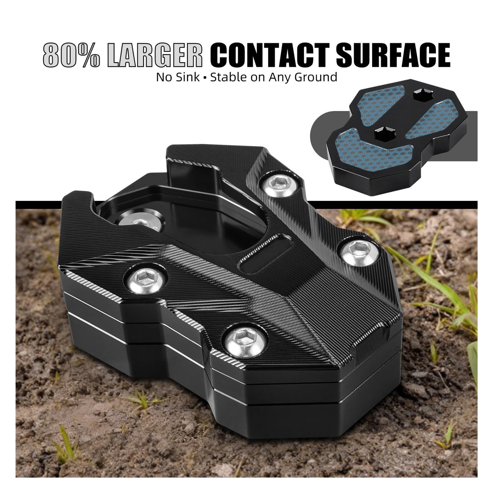 Piede Cavalletto Laterale Moto Per BMW R1300GS ADV R 1300 GS Per Adventure 2024-2025 Piastra Di Estensione Cavalletto Laterale Ingranditore Pad Antiscivolo